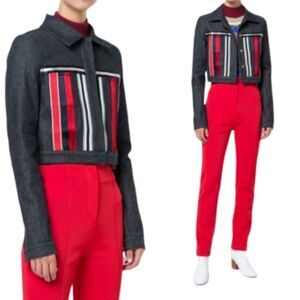 DVF DIANE VON FURSTENBERG denim cropped jacket